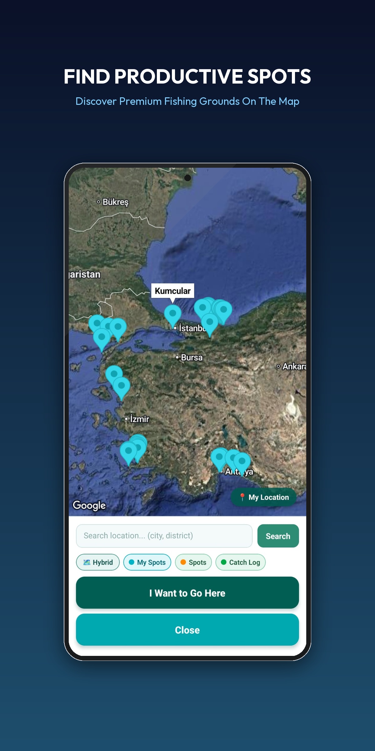 Fishing Plan productive spots discovery screen